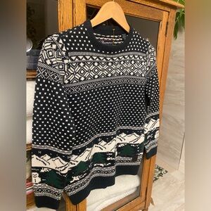 Navy and White Patterned women’s  Sweater.